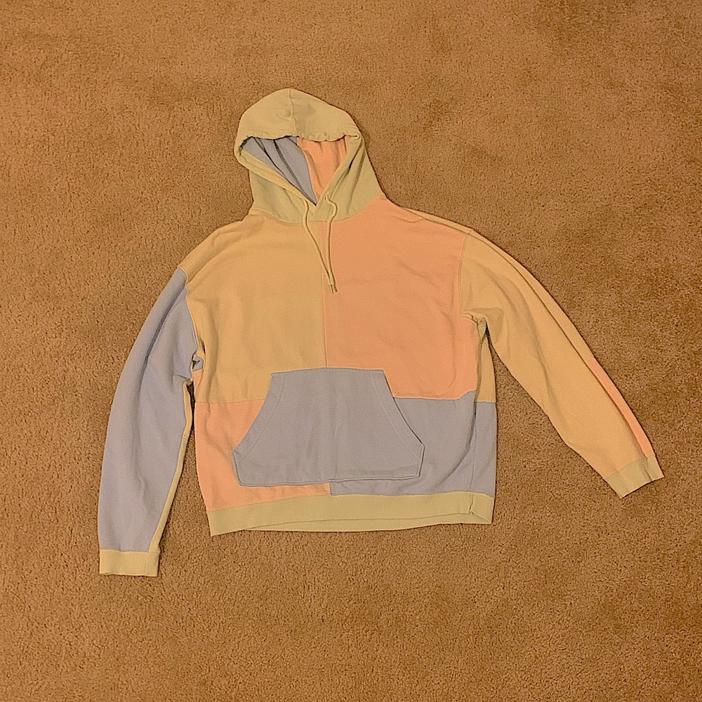 Urban Outfitters Pastel Color Blocked Hoodie